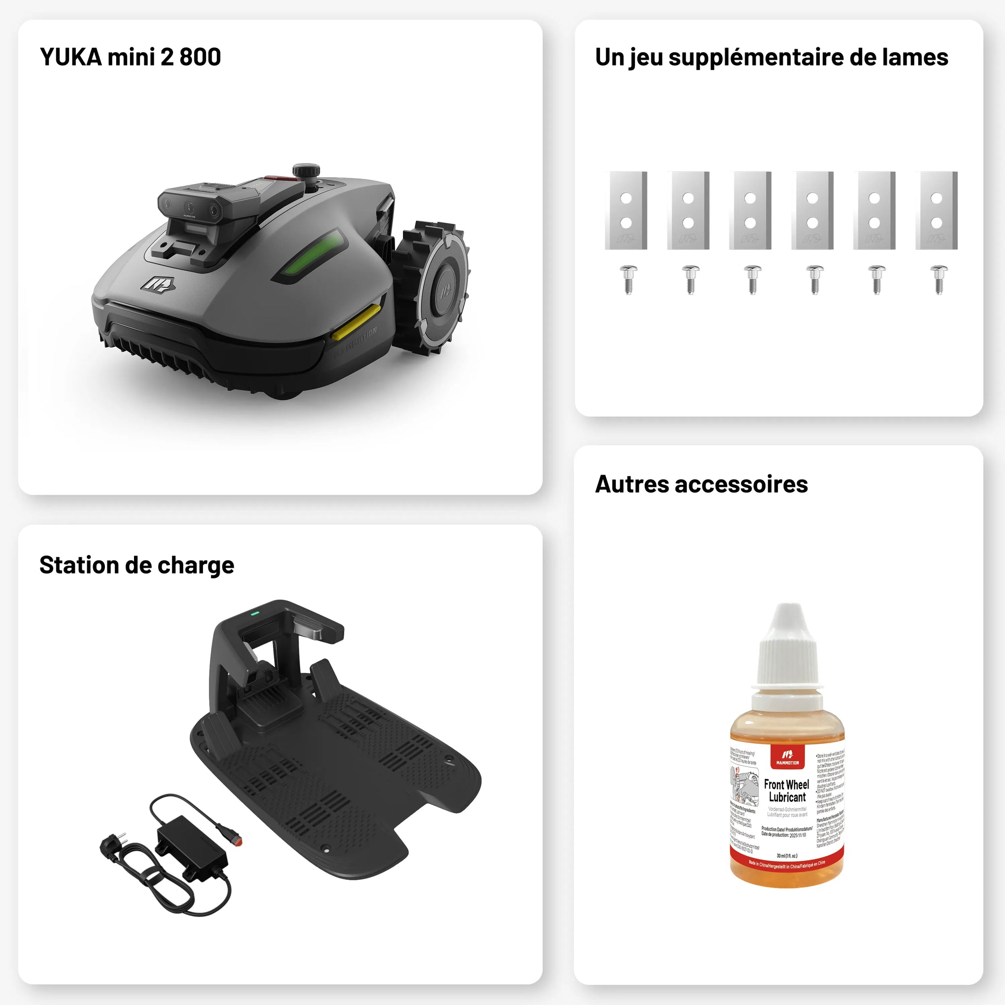 YUKA Mini 2 Mähroboter 800 m² – kabellos mit smarter Kamera-Navigation