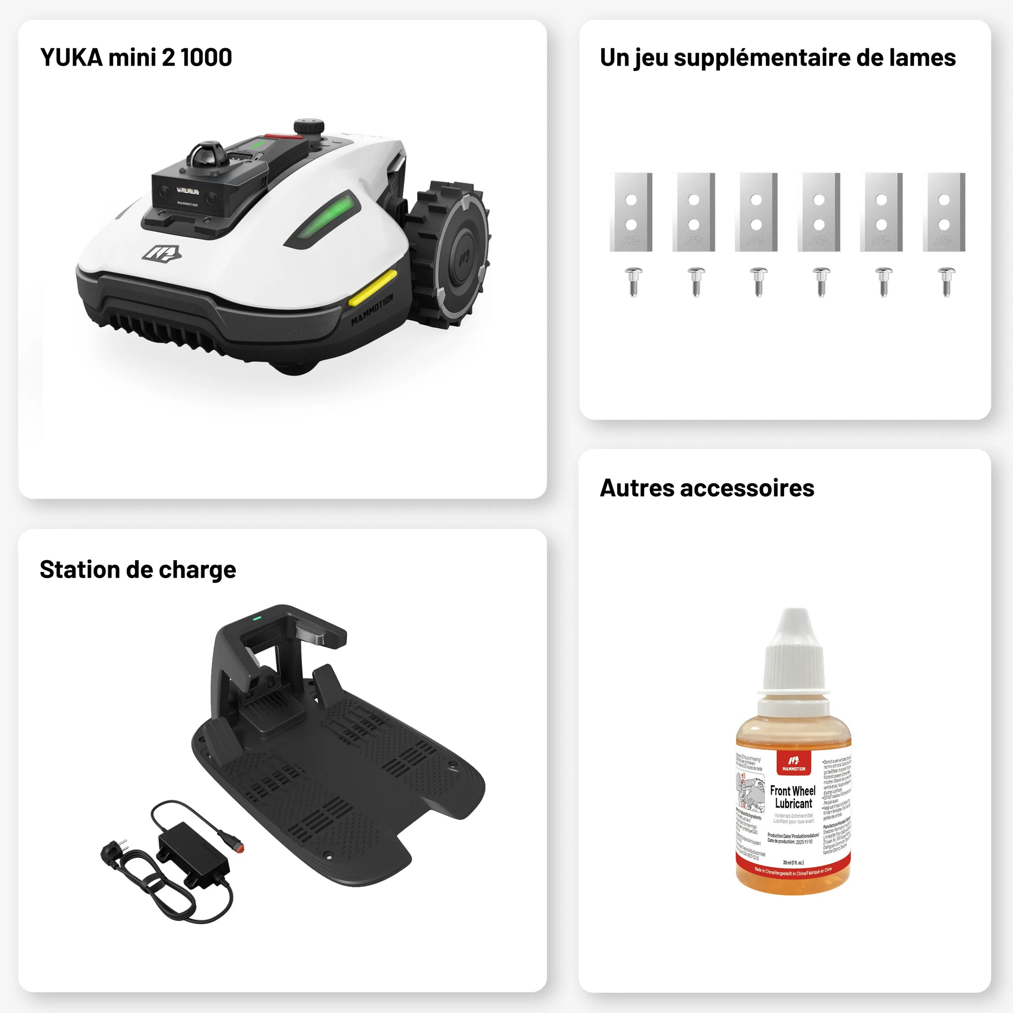 YUKA Mini 2 Mähroboter 1000 m² – 360°-Laser-Navigation ohne Begrenzungskabel